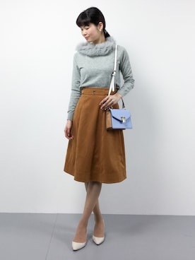 「& chouette（アンドシュエット）のアイテム（ショルダーバッグ）」を使った、kiyokoさん（レディース・165cm）の冬コーディネート