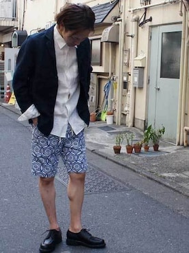 「Yarmo（ヤーモ）のアイテム（ジャケット/アウター）」を使った、andphebさん（メンズ・175cm）の春コーディネート