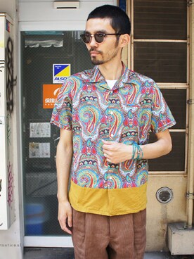 「SunKu（サンク）のアイテム（アクセサリー）」を使った、andphebさん（メンズ・175cm）の夏コーディネート