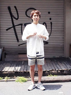 「Yarmo（ヤーモ）のアイテム」を使った、andphebさん（メンズ・173cm）の春コーディネート