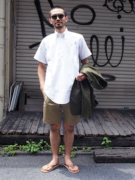 「FRANK LEDER（フランクリーダー）のアイテム（ジャケット/アウター）」を使った、andphebさん（メンズ・175cm）の夏コーディネート