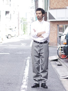 「Scye（サイ）のアイテム（パンツ）」を使った、andphebさん（メンズ・175cm）の秋コーディネート