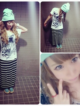 「JOYRICH」｜「アイテム（ニットキャップ/ビーニー）」を使った、さやんさん（レディース・157cm）の春コーディネート