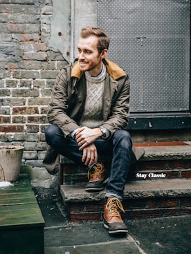 「Sperry Top-Sider（スペリートップサイダー）のアイテム（ブーツ）」を使った、StayClassicさん（メンズ・183cm）の春コーディネート