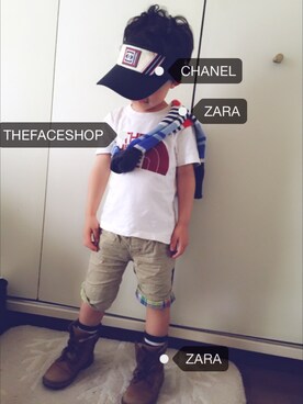 「K（陶芸）（ケイ）のアイテム」を使った、gakutoさん（キッズ・100cm）の夏コーディネート