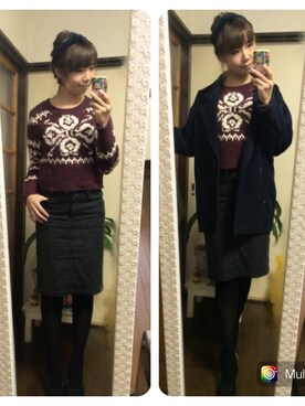 「AVAN LILY（アヴァンリリィ）のアイテム（その他アウター）」を使った、suzuさん（レディース・160cm）の冬コーディネート