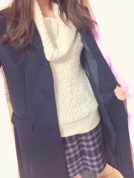 「仕事着」｜「アイテム（チェスターコート）」を使った、my＊さん（レディース・155cm）の秋コーディネート