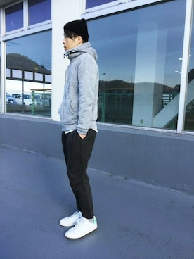 「Design Tshirts Store graniph（デザイン　ティーシャツ　ストア　グラニフ）のアイテム」を使った、ozoさん（メンズ・174cm）の冬コーディネート