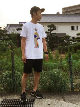 「CIAOPANIC（チャオパニック）のアイテム（帽子）」を使った、ozoさん（メンズ・174cm）の夏コーディネート