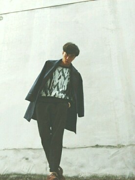 「ORIS（オリス）のアイテム（シューズ）」を使った、武學鴻さん（メンズ・166cm）の秋コーディネート