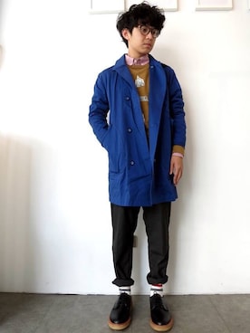 「Saturdays NYC（サタデーズ ニューヨークシティ ）のアイテム（スウェット）」を使った、washidaさん（メンズ・168cm）の秋コーディネート