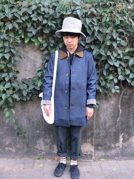 「Saturdays NYC（サタデーズ ニューヨークシティ ）のアイテム（スウェット）」を使った、washidaさん（メンズ・168cm）の秋コーディネート