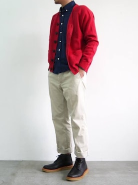 「Saturdays NYC（サタデーズ ニューヨークシティ ）のアイテム（チノパンツ）」を使った、washidaさん（メンズ・168cm）の秋コーディネート