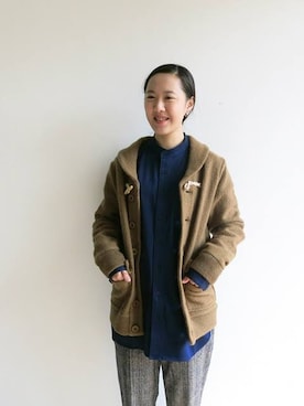 「アイテム（チノパンツ）」を使った、washidaさん（レディース・168cm）の冬コーディネート