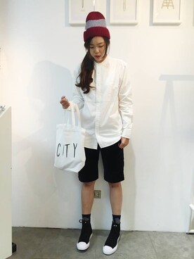「Saturdays NYC（サタデーズ ニューヨークシティ ）のアイテム（スニーカー）」を使った、washidaさん（レディース・172cm）の冬コーディネート