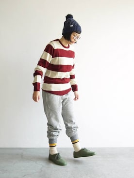 「Saturdays NYC（サタデーズ ニューヨークシティ ）のアイテム（スニーカー）」を使った、washidaさん（レディース・155cm）の冬コーディネート