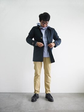 「Saturdays NYC（サタデーズ ニューヨークシティ ）のアイテム（チノパンツ）」を使った、washidaさん（メンズ・175cm）の冬コーディネート