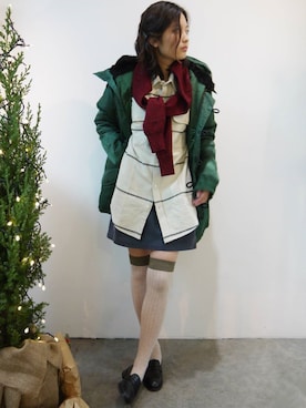 「Saturdays NYC（サタデーズ ニューヨークシティ ）のアイテム（ダウンジャケット/コート）」を使った、washidaさん（レディース・160cm）の冬コーディネート