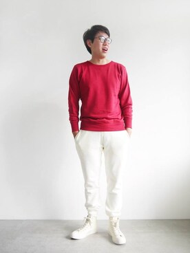 「Saturdays NYC（サタデーズ ニューヨークシティ ）のアイテム（スニーカー）」を使った、washidaさん（メンズ・175cm）の冬コーディネート