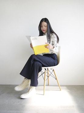「Saturdays NYC（サタデーズ ニューヨークシティ ）のアイテム（スニーカー）」を使った、washidaさん（レディース・172cm）の冬コーディネート