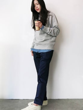 「Saturdays NYC（サタデーズ ニューヨークシティ ）のアイテム（その他シューズ）」を使った、washidaさん（レディース・172cm）の冬コーディネート