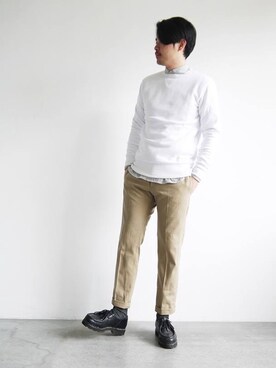 「Saturdays NYC（サタデーズ ニューヨークシティ ）のアイテム（スウェット）」を使った、washidaさん（メンズ・170cm）の春コーディネート
