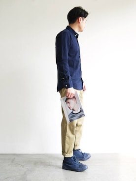 「Saturdays NYC（サタデーズ ニューヨークシティ ）のアイテム（スニーカー）」を使った、washidaさん（メンズ・170cm）の春コーディネート