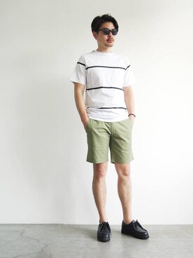 「Saturdays NYC（サタデーズ ニューヨークシティ ）のアイテム（カーゴパンツ）」を使った、washidaさん（メンズ・170cm）の春コーディネート