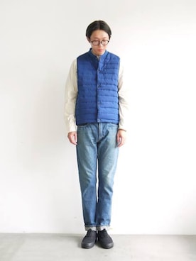 「Saturdays NYC（サタデーズ ニューヨークシティ ）のアイテム（ダウンベスト）」を使った、washidaさん（メンズ・176cm）の冬コーディネート
