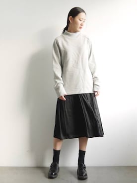 ARPENTEUR◆ニットポロセーター(厚手)/M/コットン/GRY/無地/ ARPENTEUR(アーペントル) ⁄ ニットポロセーター(厚手)⁄M⁄コットン⁄GRY