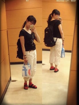 「PAR ICI」｜「アイテム（アナログ腕時計）」を使った、あごさん（レディース・156cm）の夏コーディネート