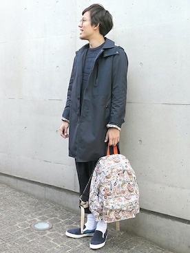 「ワントーンコーデ」｜「アイテム（その他アウター）」を使った、TSUMORI CHISATO MEN'Sさん（メンズ・174cm）の春コーディネート