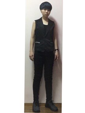 「Gloves（グローブス）のアイテム」を使った、Lai Kaziさん（メンズ・162cm）の冬コーディネート