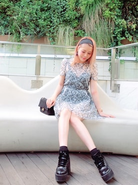 「シースルー」｜「アイテム（ブーティ）」を使った、住谷杏奈さん（レディース・160cm）の夏コーディネート