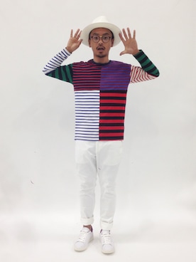 「stansmith」｜「アイテム（帽子）」を使った、FIVEDAYCITYさん（メンズ・171cm）の春コーディネート