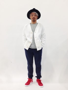 「EN ROUTE（アンルート）のアイテム（トップス）」を使った、FIVEDAYCITYさん（メンズ・171cm）の春コーディネート