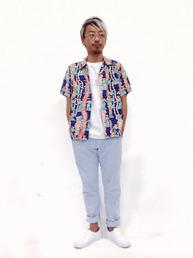 「JOURNAL STANDARD relume（ジャーナルスタンダード　レリューム）のアイテム（その他シューズ）」を使った、FIVEDAYCITYさん（メンズ・171cm）の春コーディネート
