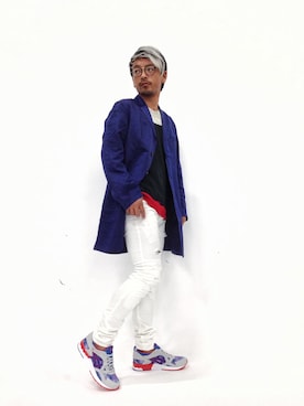 「NO ID.（ノーアイディ）のアイテム」を使った、FIVEDAYCITYさん（メンズ・171cm）の春コーディネート