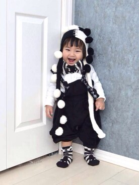 「BACK ALLEY（バックアレイ）のアイテム」を使った、LOUIS☆LOUIEさん（キッズ・80cm）の冬コーディネート