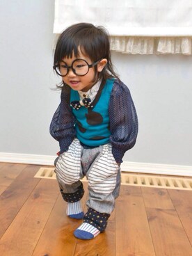 LOUIS☆LOUIEさん（キッズ・80cm）の秋コーディネート