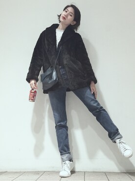 NYLONJAPANさん（レディース・160cm）の冬コーディネート