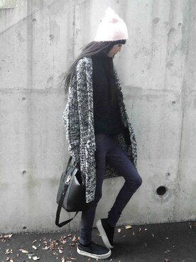 「OLD NAVY（オールドネイビー）のアイテム（その他アウター）」を使った、NYLONJAPANさん（レディース・173cm）の冬コーディネート