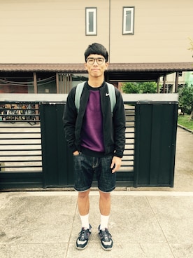 「GLASENSE（グラセンス）のアイテム」を使った、Felixさん（メンズ・172cm）の春コーディネート