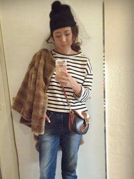 「BEAMS（ビームス）のアイテム（その他アウター）」を使った、am.    ☺︎さん（レディース・158cm）の秋コーディネート