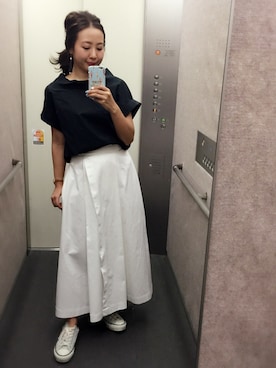 「URBAN RESEARCH（アーバンリサーチ）のアイテム（ピアス（両耳用））」を使った、am.    ☺︎さん（レディース・158cm）の夏コーディネート