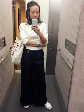 「コンバースハイカット」｜「アイテム（アクセサリー）」を使った、am.    ☺︎さん（レディース・158cm）の夏コーディネート