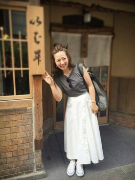 「URBAN RESEARCH（アーバンリサーチ）のアイテム（ピアス（両耳用））」を使った、am.    ☺︎さん（レディース・158cm）の秋コーディネート