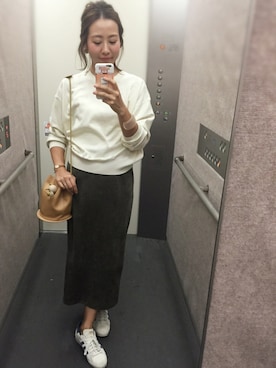 「MIRIAM HASKELL（ミリアムハスケル）のアイテム（アクセサリー）」を使った、am.    ☺︎さん（レディース・158cm）の秋コーディネート