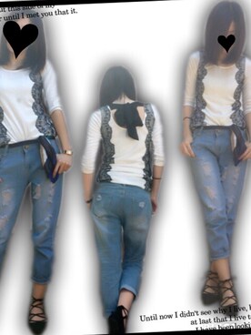 「EMODA（エモダ）のアイテム（ストール/ショール）」を使った、mitanさん（レディース・165cm）の春コーディネート