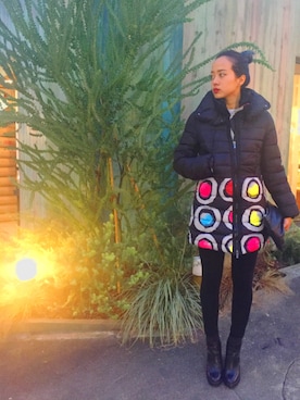 「Desigual（デシグアル）のアイテム（ダウンジャケット/コート）」を使った、tattyさん（レディース・165cm）の秋コーディネート